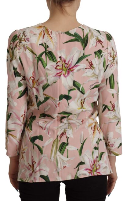 Dolce & Gabbana - Chic Floral Print Round Neck Blouse