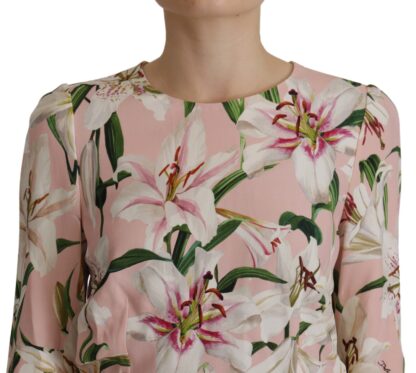 Dolce & Gabbana - Chic Floral Print Round Neck Blouse