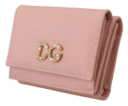 Dolce & Gabbana - Elegant Pink Leather French Flap Wallet