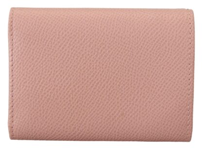 Dolce & Gabbana - Elegant Pink Leather French Flap Wallet