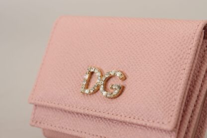 Dolce & Gabbana - Elegant Pink Leather French Flap Wallet