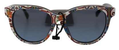 Dolce & Gabbana - Elegant Round Majolica Print Sunglasses