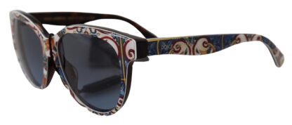 Dolce & Gabbana - Elegant Round Majolica Print Sunglasses