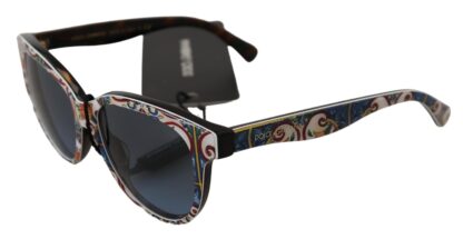 Dolce & Gabbana - Elegant Round Majolica Print Sunglasses