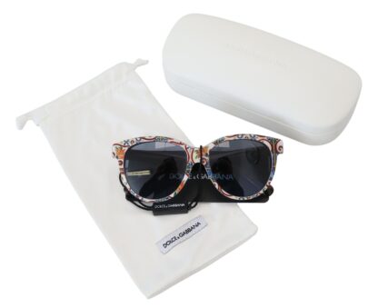 Dolce & Gabbana - Elegant Round Majolica Print Sunglasses