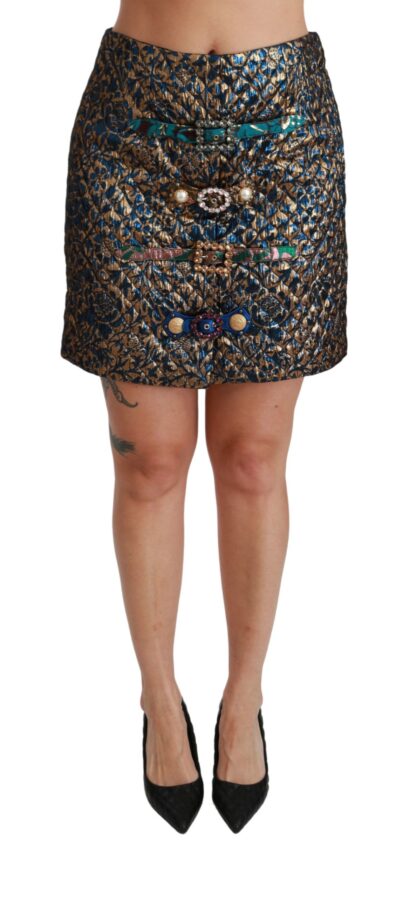 Dolce & Gabbana - Elegant Jacquard Knee-Length Skirt