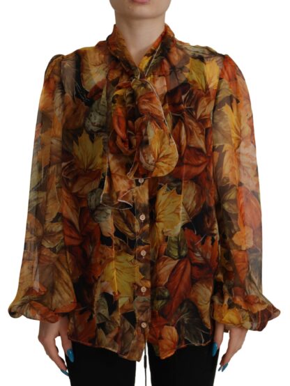 Dolce & Gabbana - Elegant Silk Ascot Collar Blouse