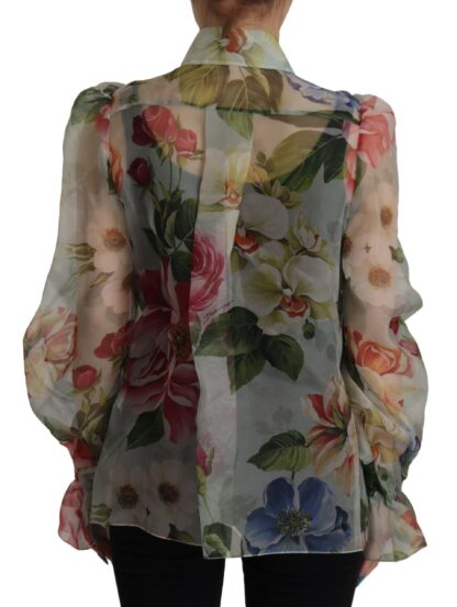 Dolce & Gabbana - Elegant Silk Floral Blouse Long Sleeves