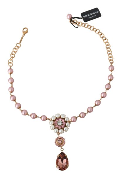 Dolce & Gabbana - Charming Pink Pearl Crystal Necklace