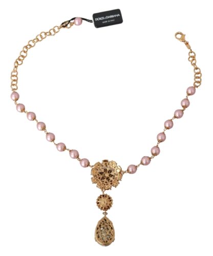 Dolce & Gabbana - Charming Pink Pearl Crystal Necklace