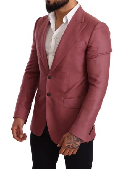 Dolce & Gabbana - Elegant Pink Cashmere Silk Men's Blazer