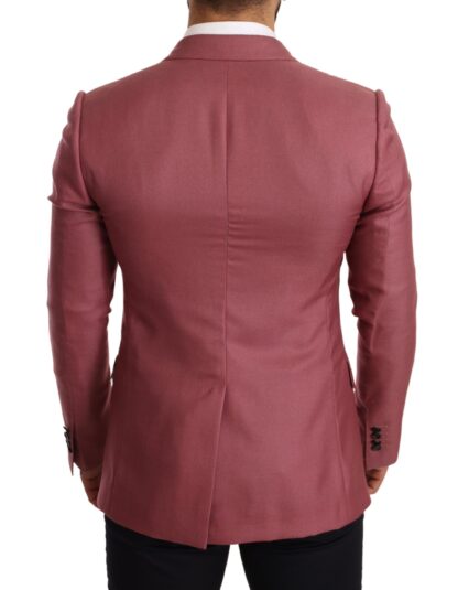 Dolce & Gabbana - Elegant Pink Cashmere Silk Men's Blazer