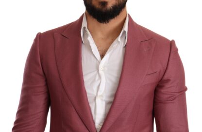 Dolce & Gabbana - Elegant Pink Cashmere Silk Men's Blazer