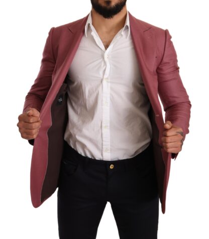 Dolce & Gabbana - Elegant Pink Cashmere Silk Men's Blazer