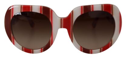 Dolce & Gabbana - Chic Oversized Striped Sunglasses