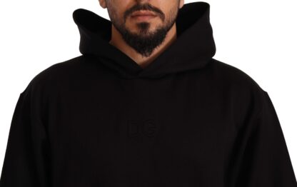 Dolce & Gabbana - Elegant Black Hooded Pullover Sweater