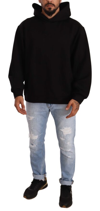 Dolce & Gabbana - Elegant Black Hooded Pullover Sweater