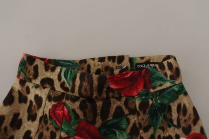 Dolce & Gabbana - Chic Floral Leopard A-Line Mini Skirt