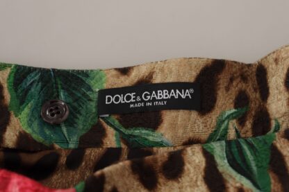 Dolce & Gabbana - Chic Floral Leopard A-Line Mini Skirt