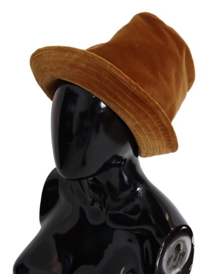 Dolce & Gabbana - Elegant Mustard Velvet Bucket Cap