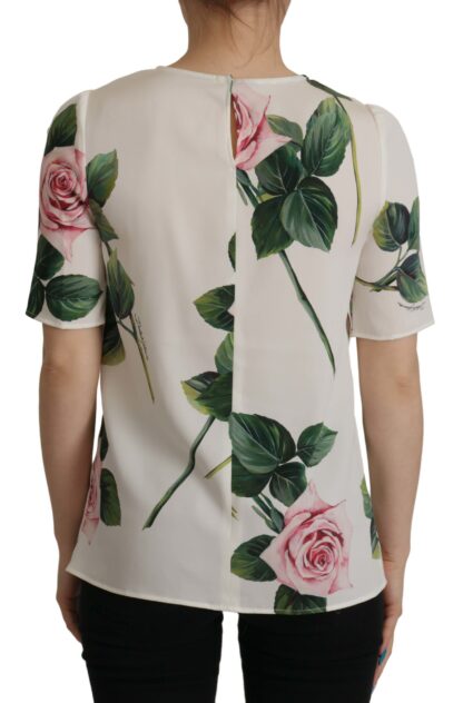 Dolce & Gabbana - Multicolor Floral Zip Back Silk Blouse Top