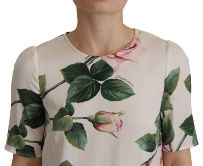 Dolce & Gabbana - Multicolor Floral Zip Back Silk Blouse Top