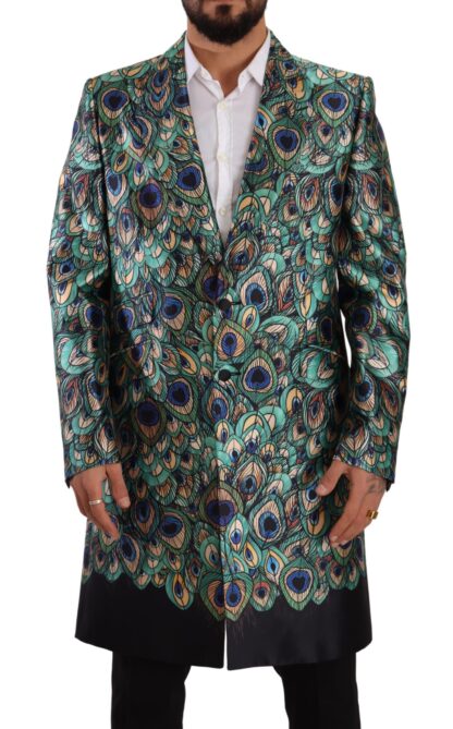 Dolce & Gabbana - Elegant Multicolor Silk Overcoat Jacket