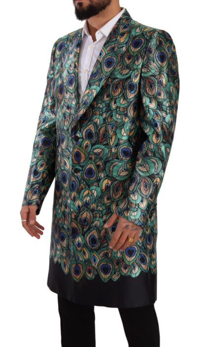 Dolce & Gabbana - Elegant Multicolor Silk Overcoat Jacket