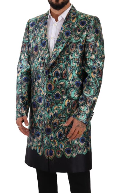 Dolce & Gabbana - Elegant Multicolor Silk Overcoat Jacket