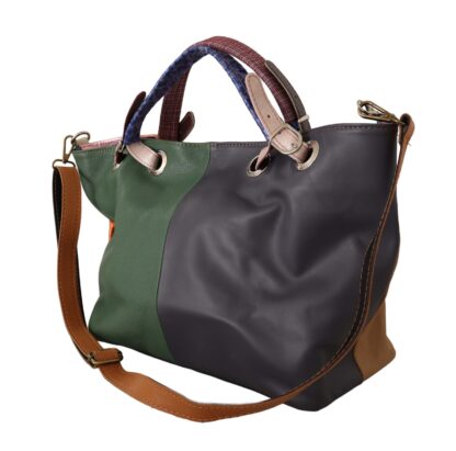 EBARRITO - Multicolor Leather Shoulder Tote - Chic & Spacious