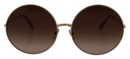 Dolce & Gabbana - Elegant Gradient Brown Metal Sunglasses