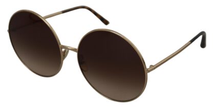 Dolce & Gabbana - Elegant Gradient Brown Metal Sunglasses