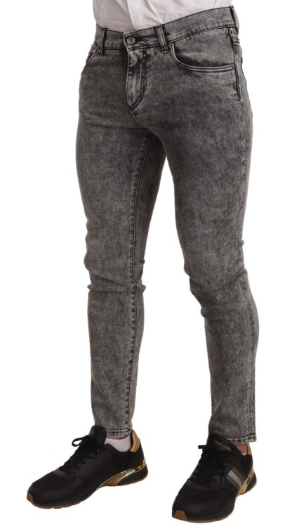 Dolce & Gabbana - Elegant Slim Fit Gray Washed Jeans