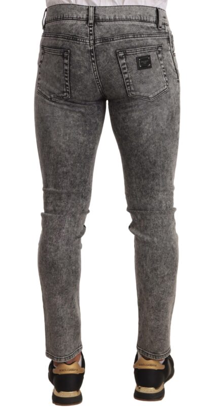 Dolce & Gabbana - Elegant Slim Fit Gray Washed Jeans