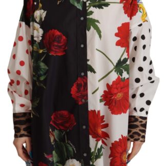 Dolce & Gabbana - Multicolor Floral Zip Back Silk Blouse Top