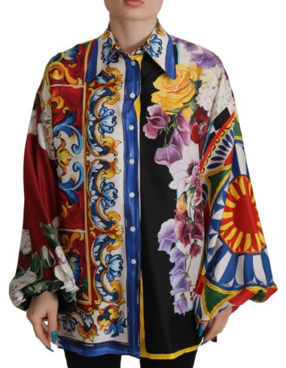 Dolce & Gabbana - Elegant Floral Silk Blouse