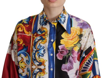 Dolce & Gabbana - Elegant Floral Silk Blouse