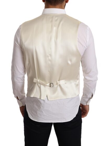 Dolce & Gabbana - Elegant Cream Woolen Double-Breasted Vest