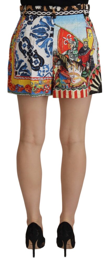 Dolce & Gabbana - High-Waist Majolica Floral Hot Pants