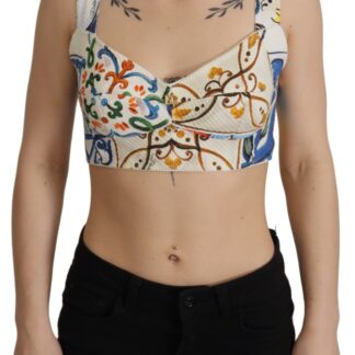 Dolce & Gabbana - Chic Cropped Patchwork Corset Top