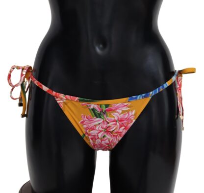 Dolce & Gabbana - Chic Floral Orange Bikini Bottom