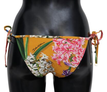 Dolce & Gabbana - Chic Floral Orange Bikini Bottom