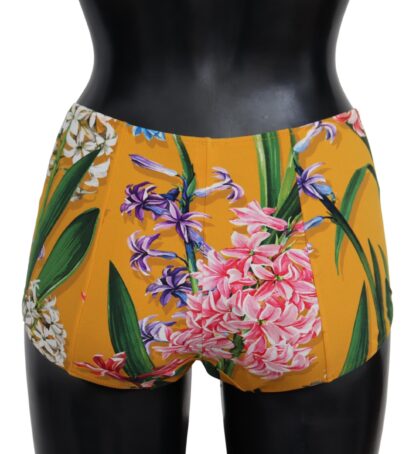 Dolce & Gabbana - Chic Orange Floral High Waist Bikini Bottom