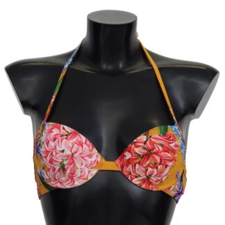 Dolce & Gabbana - Elegant Floral Print Bikini Top