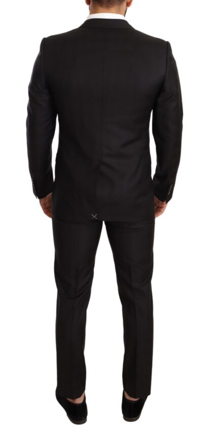 Dolce & Gabbana - Elegant Black Striped Wool Three-Piece Suit