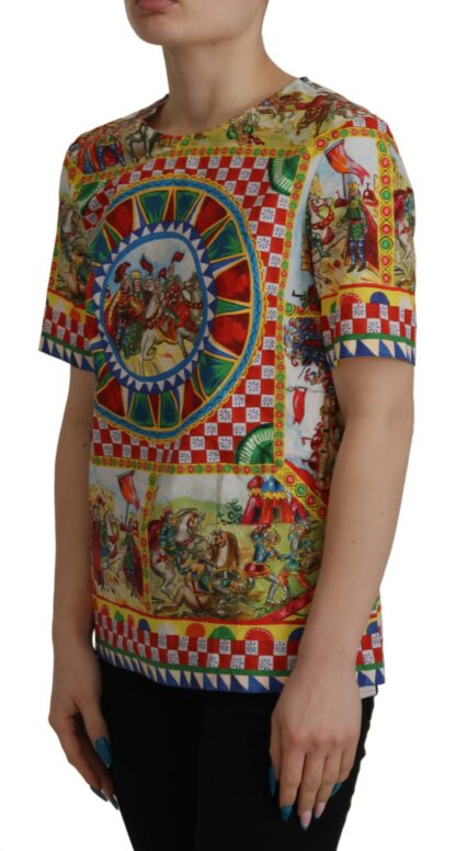 Dolce & Gabbana - Multicolor Carretto Print Cotton T-Shirt