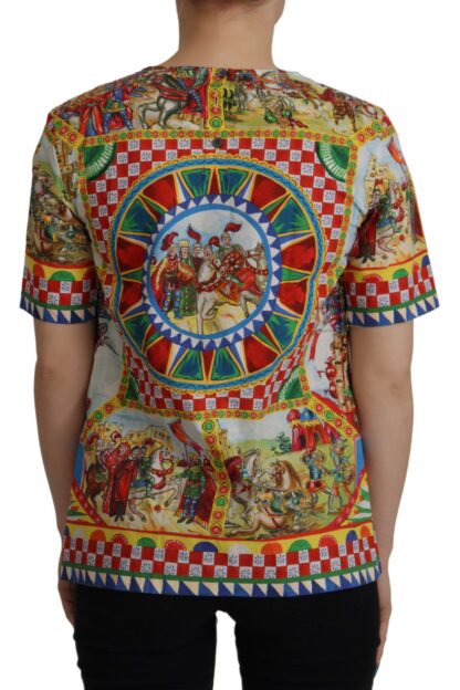 Dolce & Gabbana - Multicolor Carretto Print Cotton T-Shirt