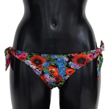 Dolce & Gabbana - Chic Floral Side Tie Bikini Bottom