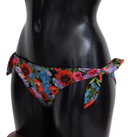 Dolce & Gabbana - Chic Floral Side Tie Bikini Bottom