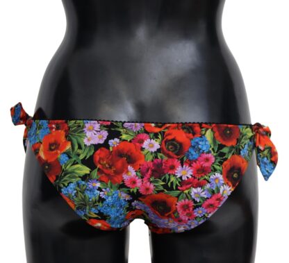 Dolce & Gabbana - Chic Floral Side Tie Bikini Bottom